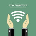 Stay connected poster Royalty Free Stock Photo