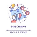 Stay creative concept icon