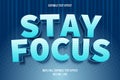 Stay focus editable text effect cartoon style