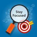 Stay focused on target reminder goals