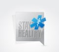 stay healthy medical message illustration design