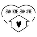 Stay Home, Stay Safe - Lettering poster