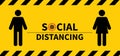 Social distancing. Keep the 1-2 meter distance. Coronovirus epidemic protective. Vector