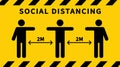 Social distancing. Keep the 2 meter distance. Coronovirus epidemic protective. Vector