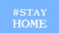 #Stay Home cloud text effect sky isolated background