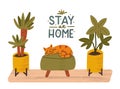 Stay at home concept