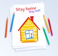 Stay Home concept vector illustration