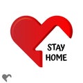 Stay home for Covid-19 or Coronavirus concept inscription design text banner Royalty Free Stock Photo