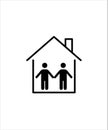 Stay home flat icon,vector best illustration design icon. Royalty Free Stock Photo