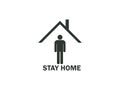Stay home icon. Vector illustration, flat design Royalty Free Stock Photo