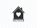 Stay home icon. Vector illustration, flat design. Royalty Free Stock Photo
