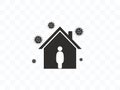 Stay home icon. Vector illustration, flat design. Royalty Free Stock Photo