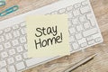 Stay home message on post-it Royalty Free Stock Photo