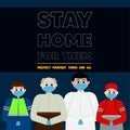 Stay in home poster