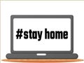 Stay home quarantine awareness campaign vector Royalty Free Stock Photo