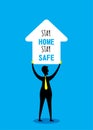 Stay home stay safe concept design poster Royalty Free Stock Photo