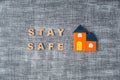 Stay home safe from covid-19 background Royalty Free Stock Photo