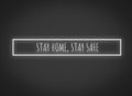 Stay home, Stay safe typography, Illustration image, grey background Royalty Free Stock Photo