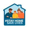 Stay at home, save the lives of the people of the coronavirus COVID-19