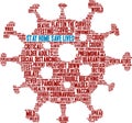 Stay Home Save Lives Word Cloud Royalty Free Stock Photo