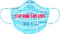 Stay Home Save Lives Word Cloud Royalty Free Stock Photo