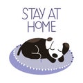 Stay at home. vector