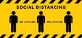 Social distancing. Keep the 2 meter distance. Coronovirus epidemic protective. Vector