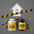 STAY HOME, STAY SAFE concept. Royalty Free Stock Photo