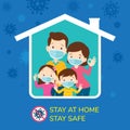 Stay at home stay safe,Corona virus ,covid-19 campaign to stay at home