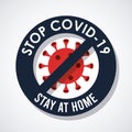 Stay at home to stop the covid19 signal