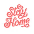 Stay home typography poster design