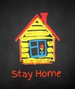 Stay Home vector illustration poster