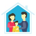 Stay at home with your family. Coronavirus prevention