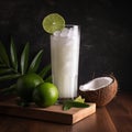 Sweet and Nutty Coconut Water with Fresh Lime