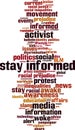 Stay informed word cloud