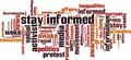 Stay informed word cloud Royalty Free Stock Photo