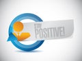 stay positive cycle sign illustration design Royalty Free Stock Photo