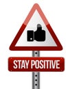 stay positive like road sign illustration