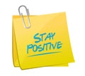 stay positive memo sign illustration design Royalty Free Stock Photo