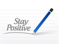 stay positive message sign illustration