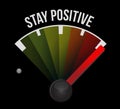 stay positive meter sign illustration design Royalty Free Stock Photo
