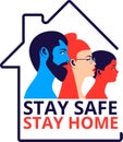 Stay safe and stay home concept