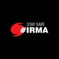 Stay Safe Irma Black Background