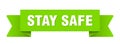 stay safe ribbon isolated on transparent background. stay safe ribbon Royalty Free Stock Photo