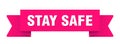 stay safe ribbon isolated on transparent background. stay safe ribbon Royalty Free Stock Photo