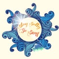 Stay Salty go surf typographic Nautical Vector Card