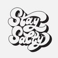 Stay salty. Vector handwritten lettering Royalty Free Stock Photo