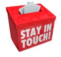 Stay in Touch Box Letters Messages Notes Communication