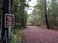 Stay on Trail Conservation Sign Royalty Free Stock Photo