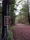 Stay on Trail Conservation Sign Royalty Free Stock Photo